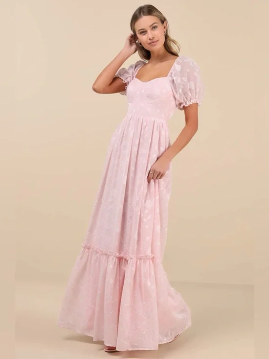 LULU'S Phenomenal Sweetness
Pink Floral Burnout Bustier Maxi
Dress - Picture 3 of 5